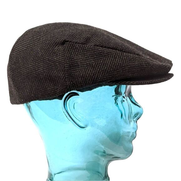 SCALA Wool Herringbone Newsboy Cap L - Picture 4 of 7